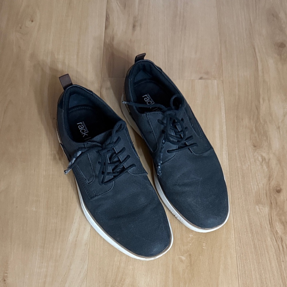 Men's Black Casual Lace-Up Sneakers by Rack Pack